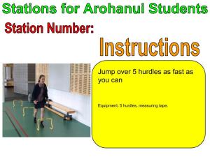 Hurdles - Stations For Arohanui Students